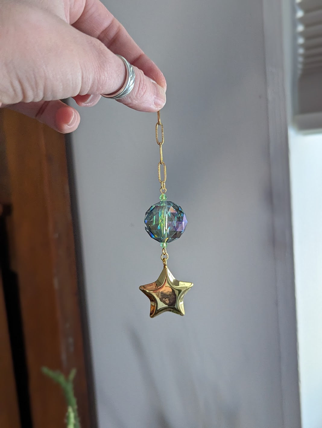 Gold Star Suncatcher Ornament