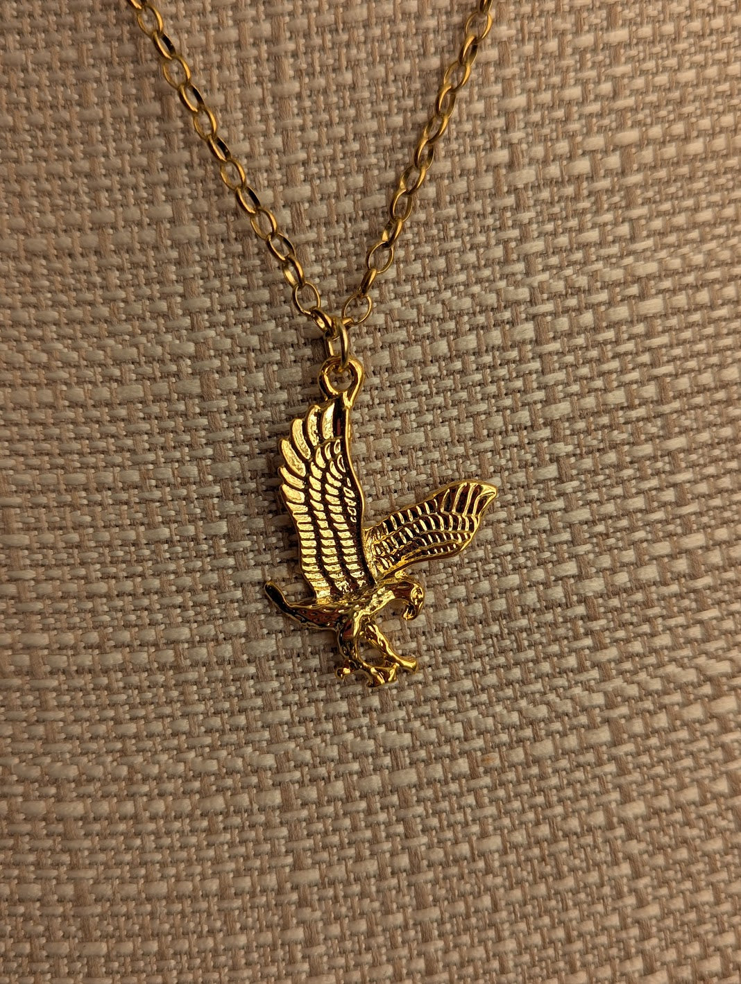 Large Gold Eagle Necklace