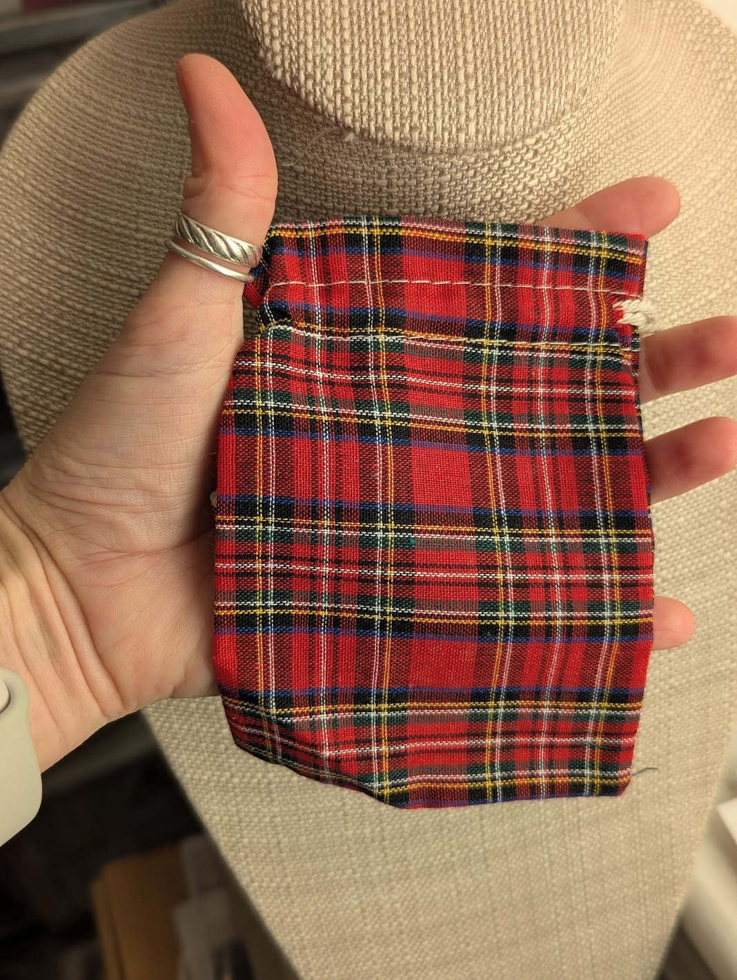 Plaid Holiday Gift Bag
