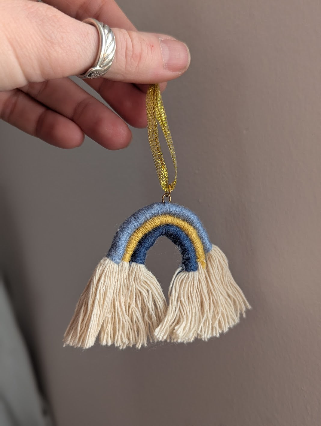 Rainbow Macrame Ornament (Various Options Available)