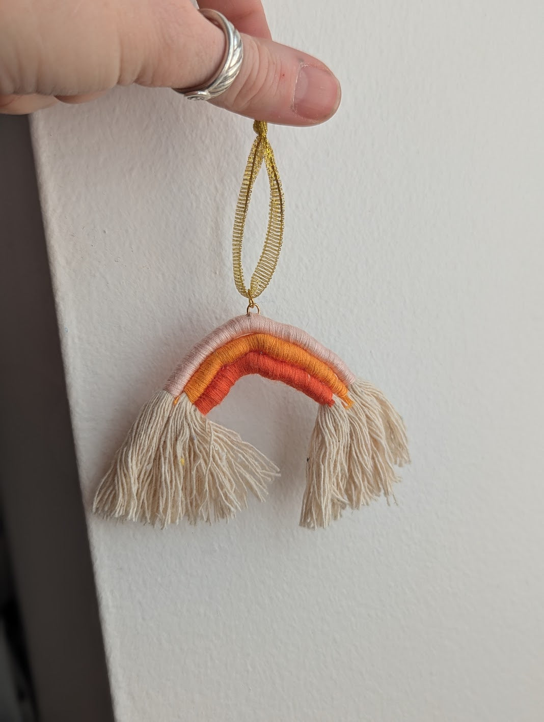 Rainbow Macrame Ornament (Various Options Available)
