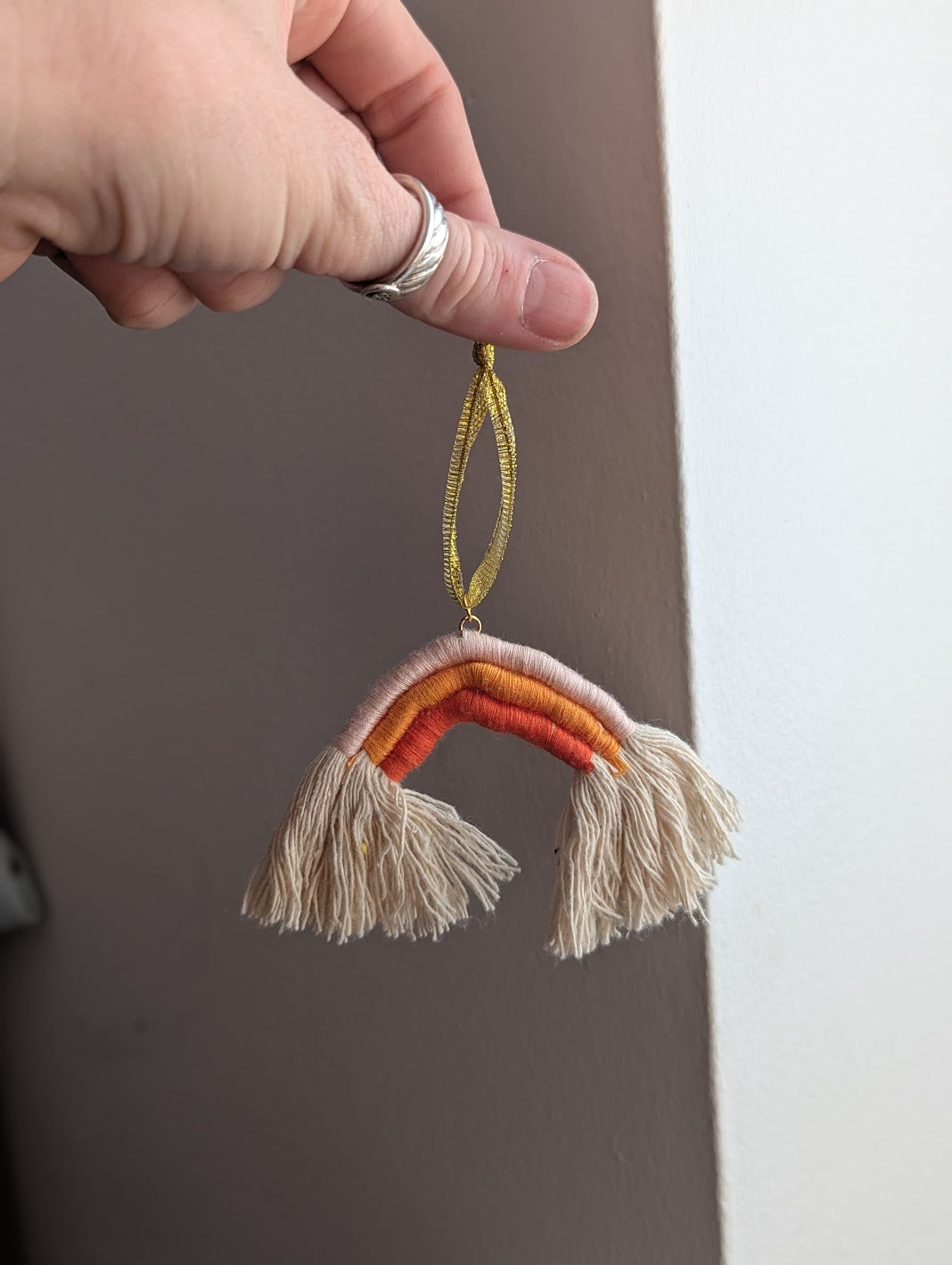Rainbow Macrame Ornament (Various Options Available)