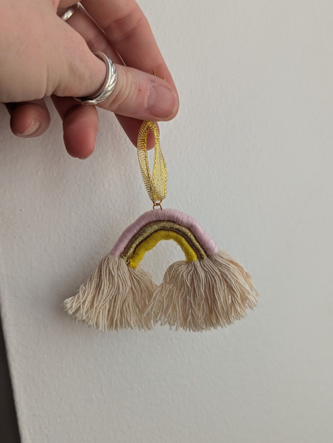 Rainbow Macrame Ornament (Various Options Available)