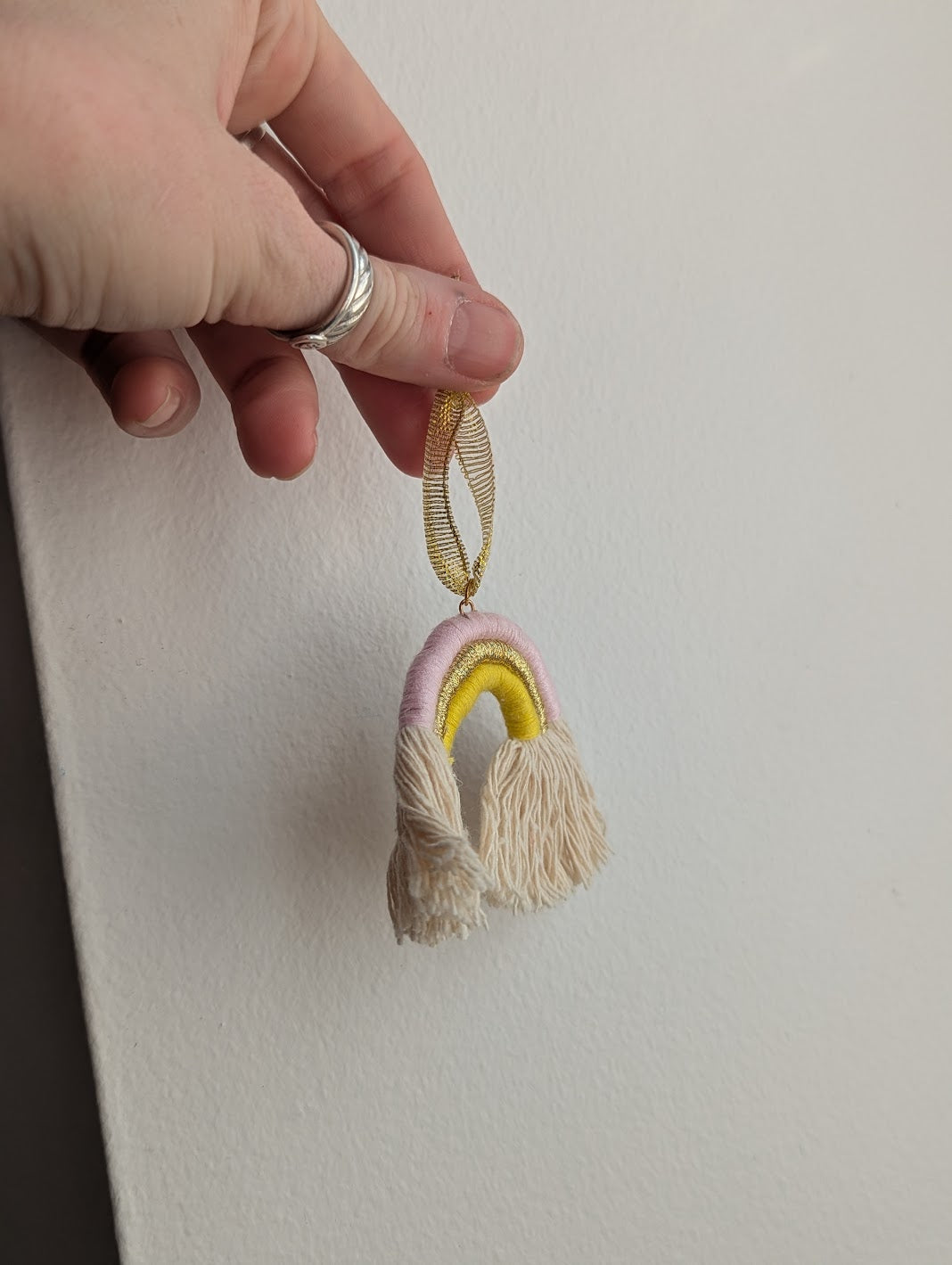 Rainbow Macrame Ornament (Various Options Available)