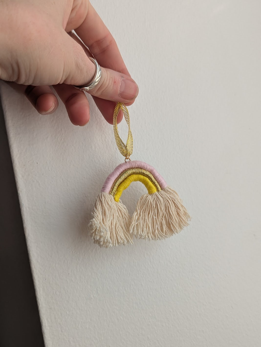 Rainbow Macrame Ornament (Various Options Available)