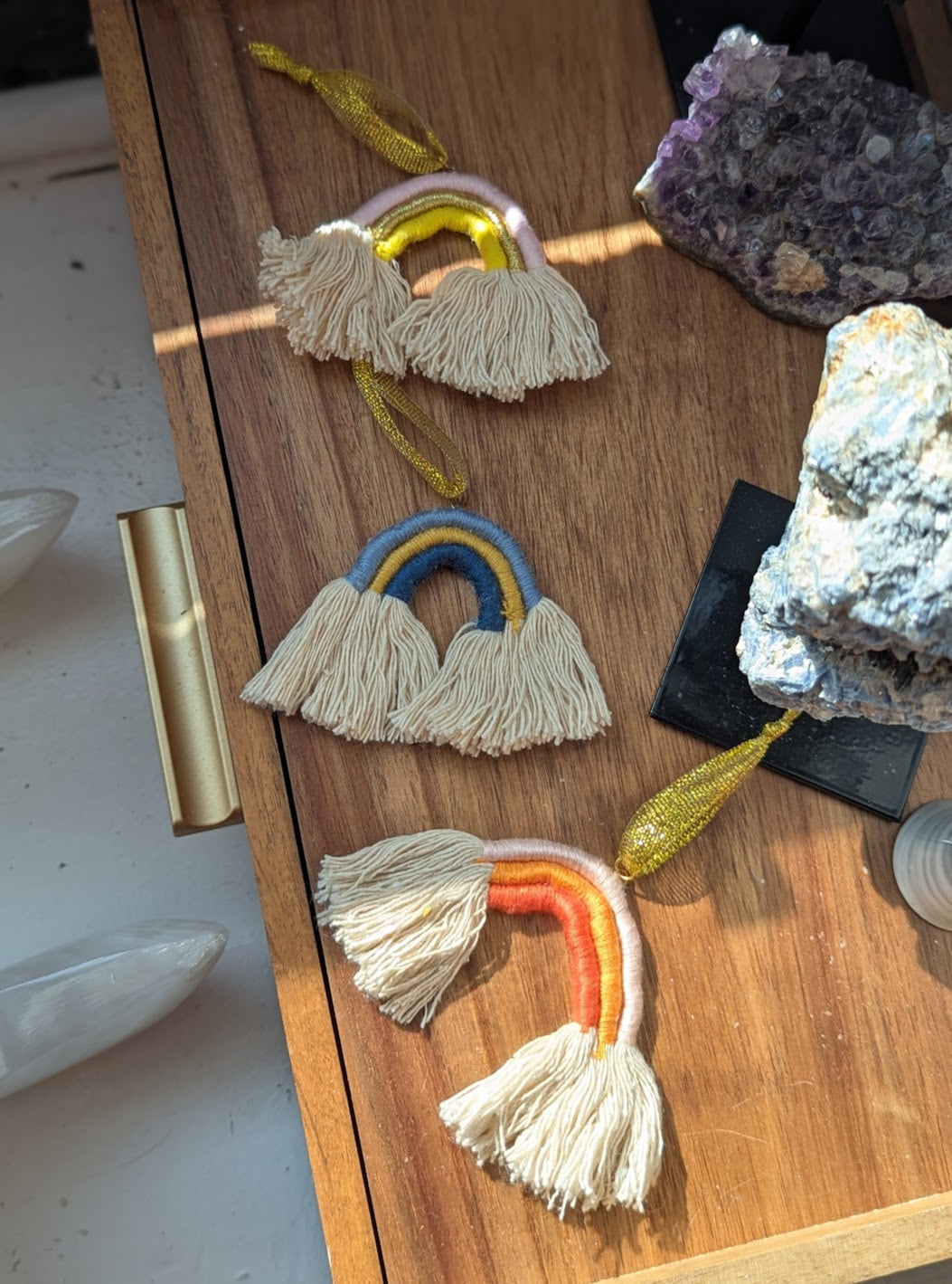 Rainbow Macrame Ornament (Various Options Available)