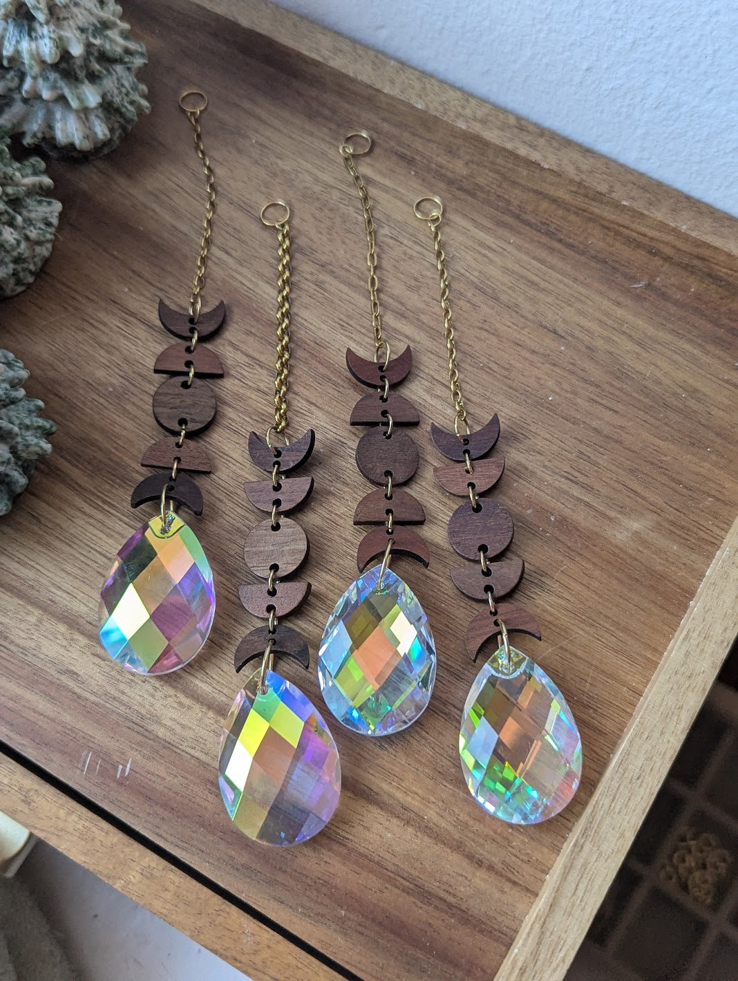 Wooden Moon Phase Suncatcher