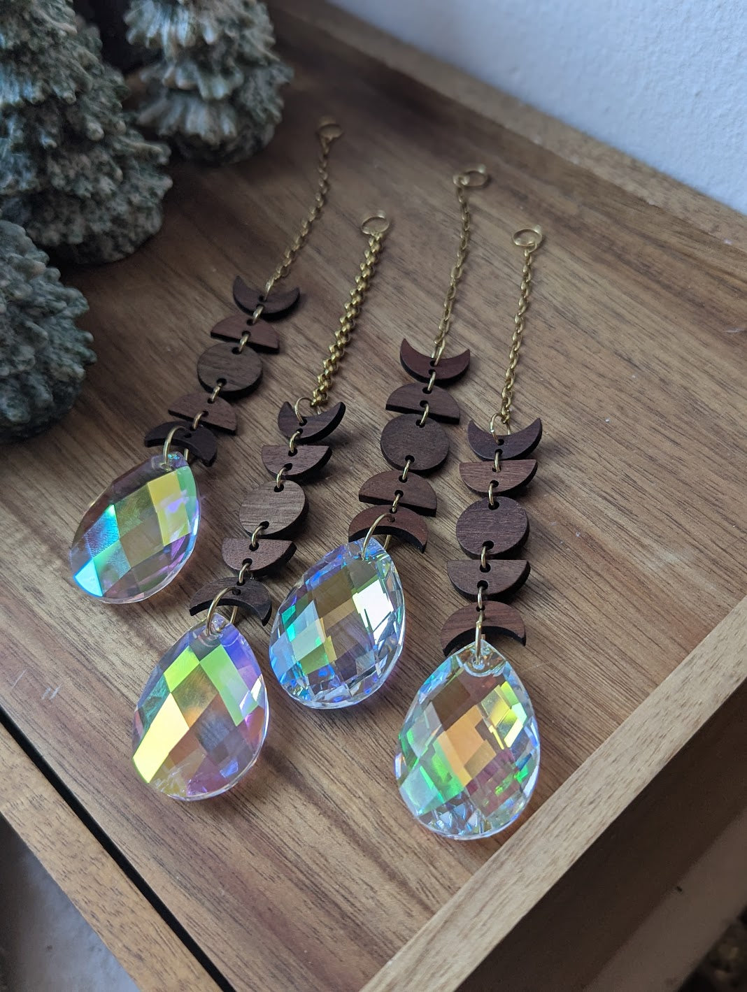 Wooden Moon Phase Suncatcher