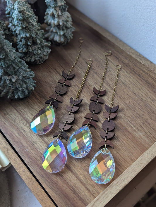 Wooden Moon Phase Suncatcher