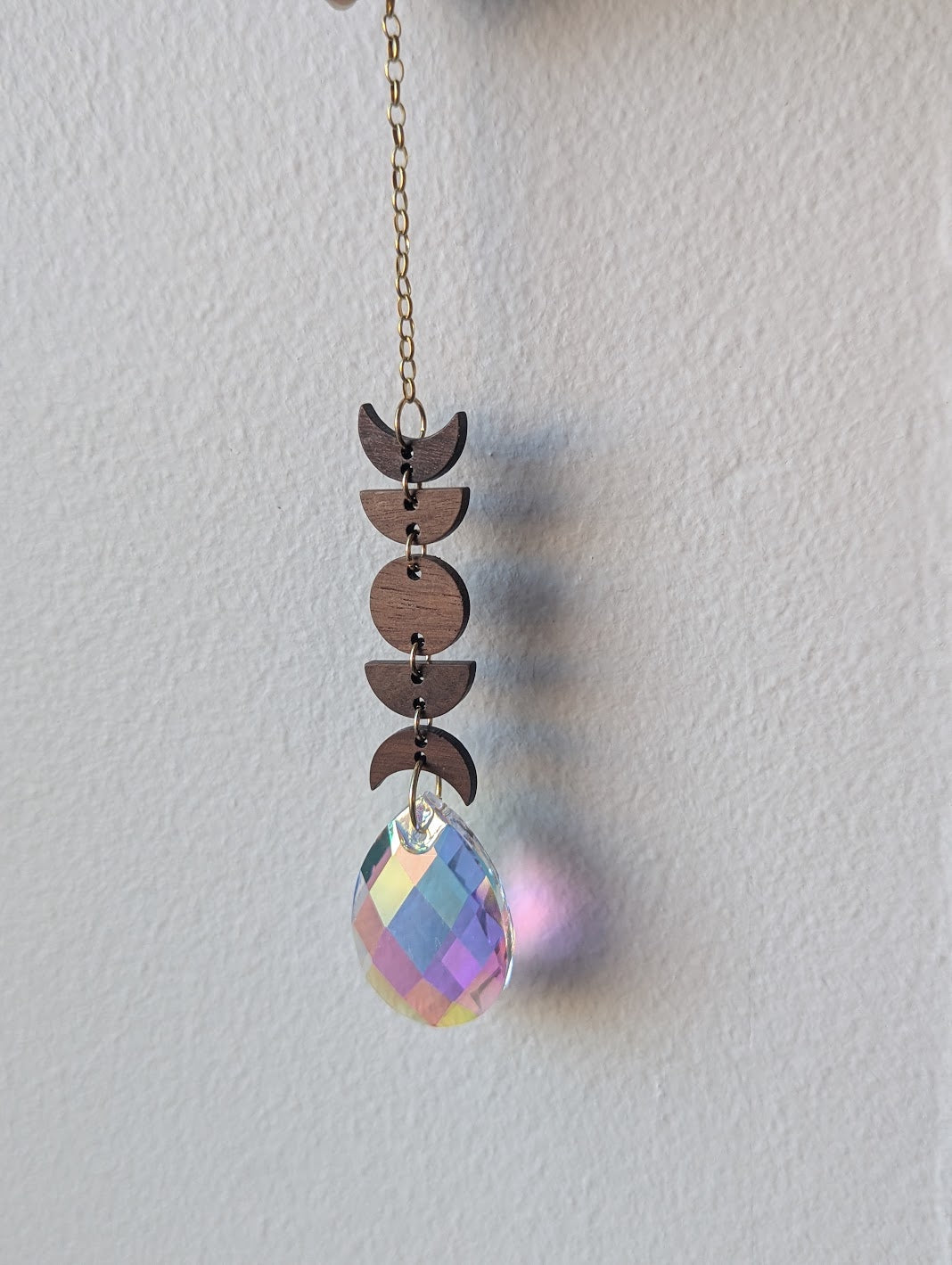Wooden Moon Phase Suncatcher