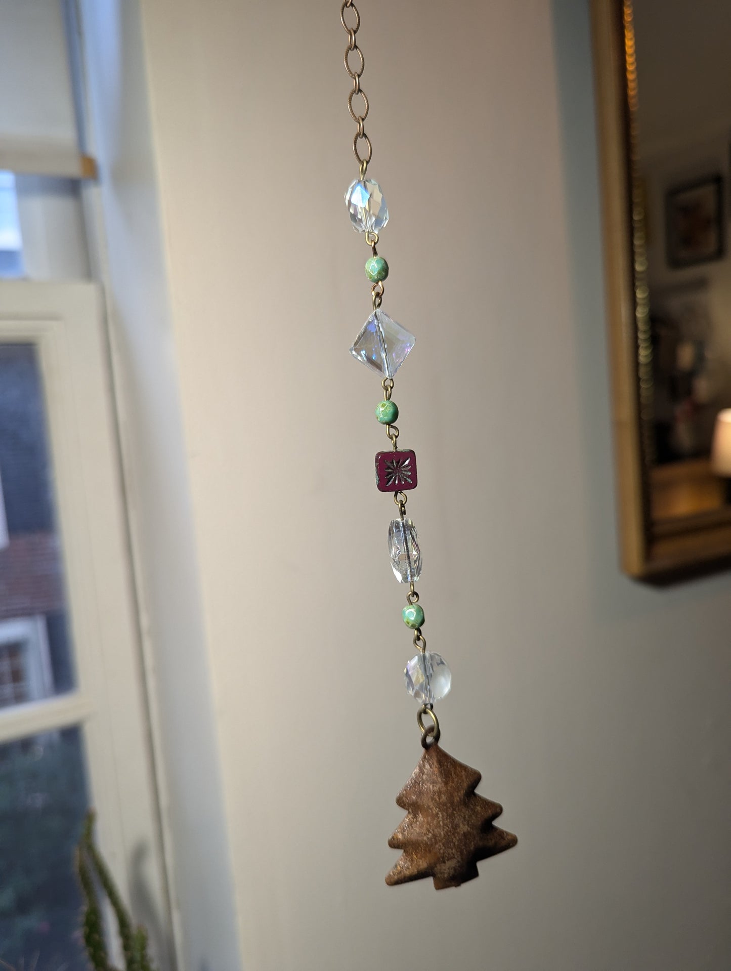 Rustic Tree Metal Bell Suncatcher