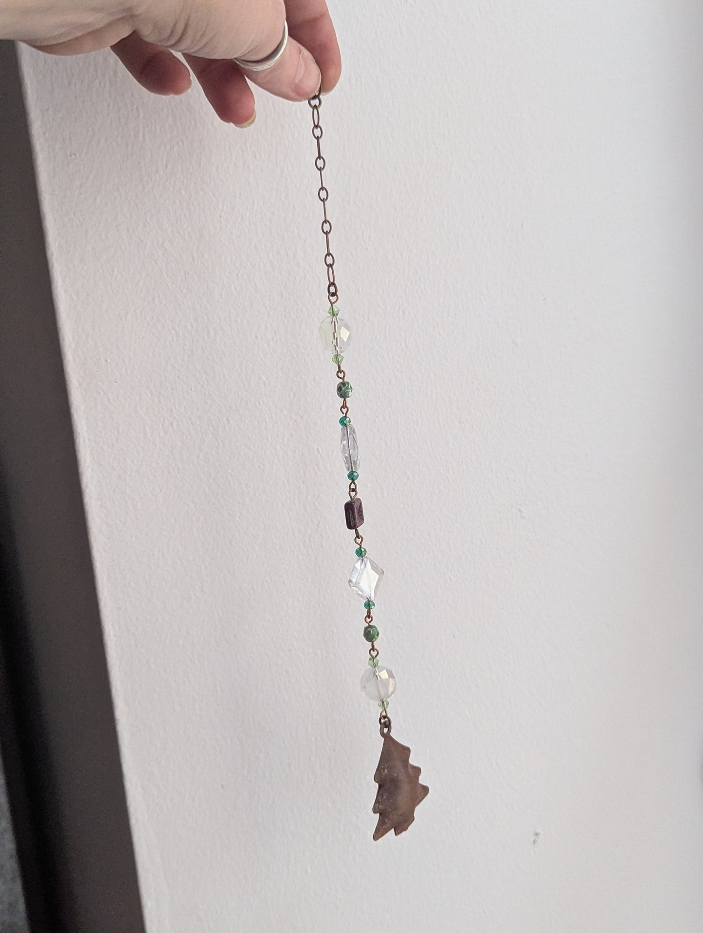 Rustic Tree Metal Bell Suncatcher