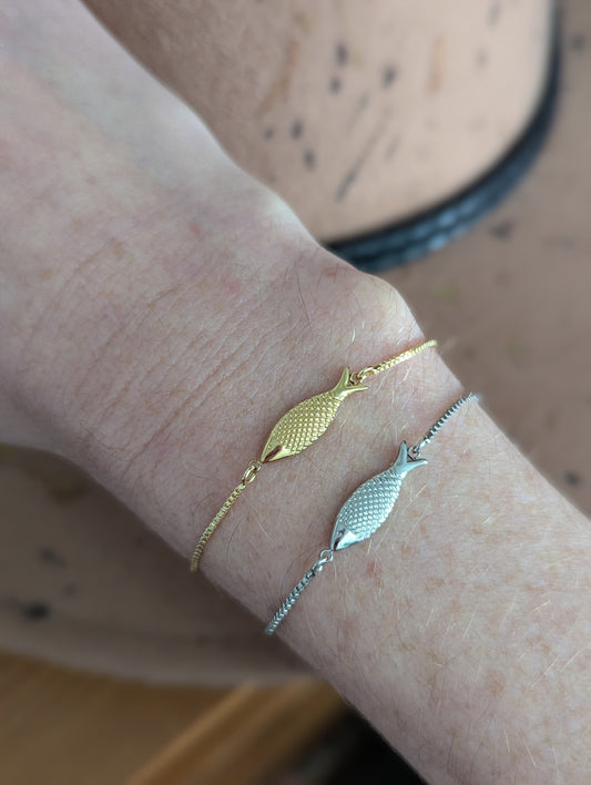 Fish Slider Bracelet (Silver or Gold)