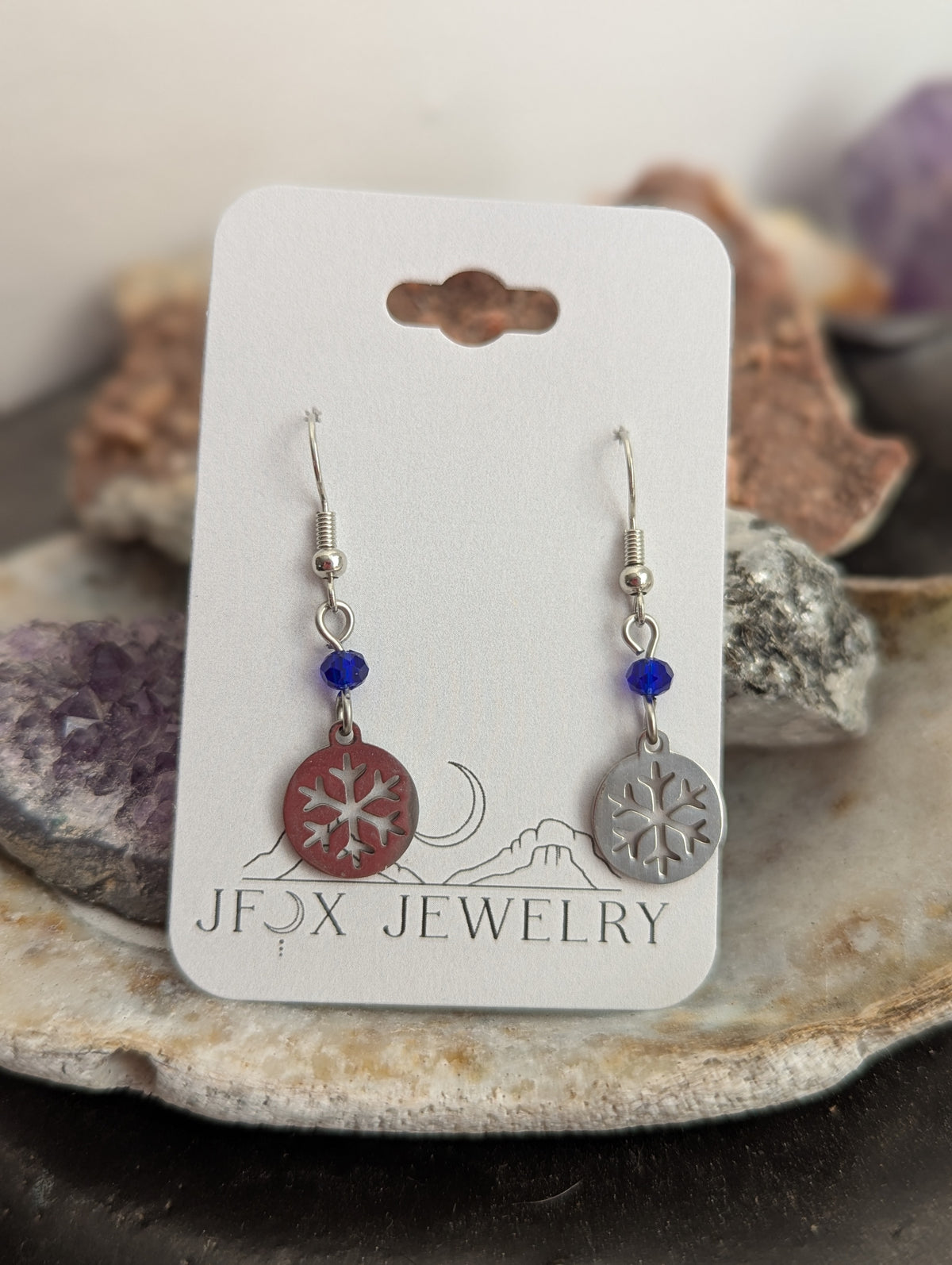 Silver Snowflake Earrings