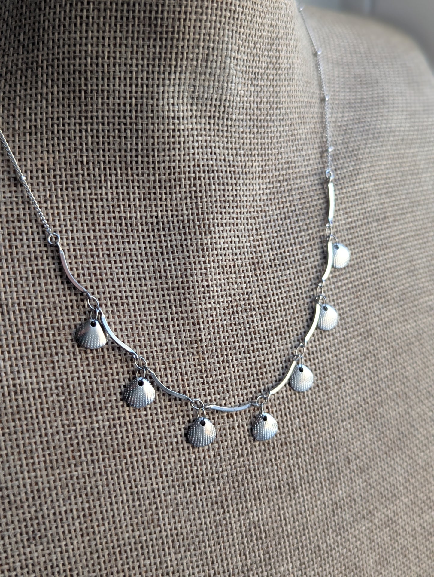 Shell Dangly Charm Stainless Steel Necklace