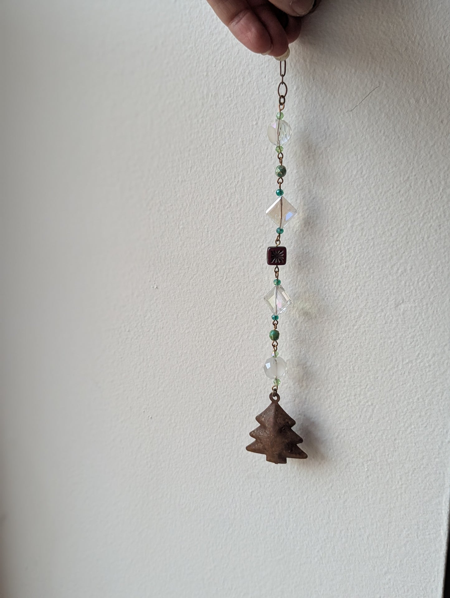 Rustic Tree Metal Bell Suncatcher