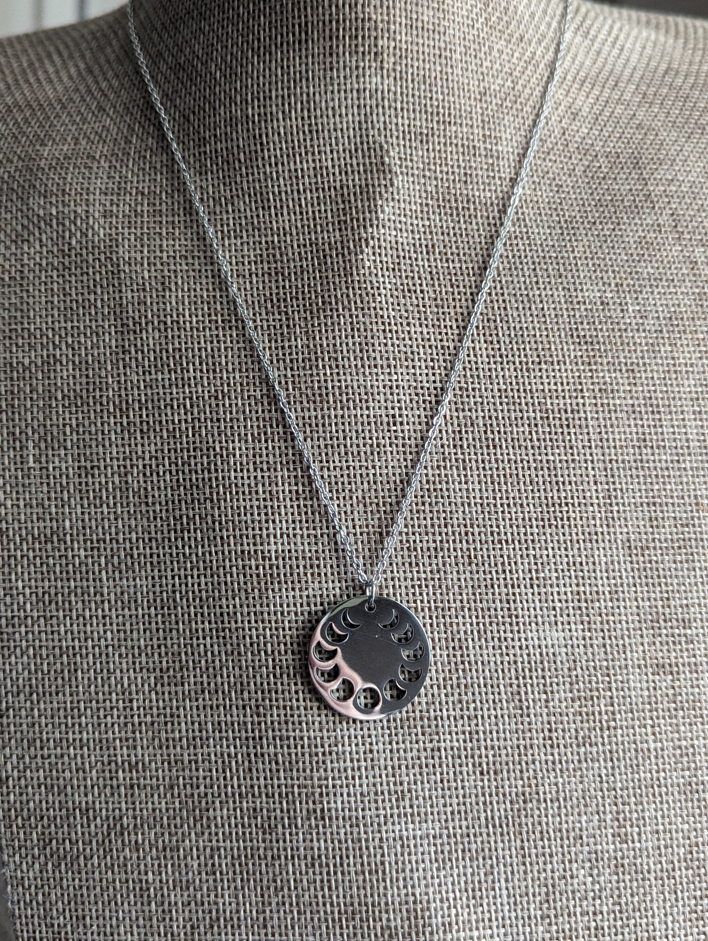 Moon Phase Talisman Necklace (Gold or Silver)