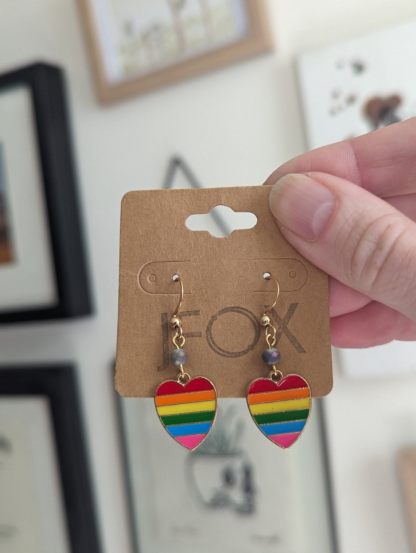 Rainbow Heart Earrings