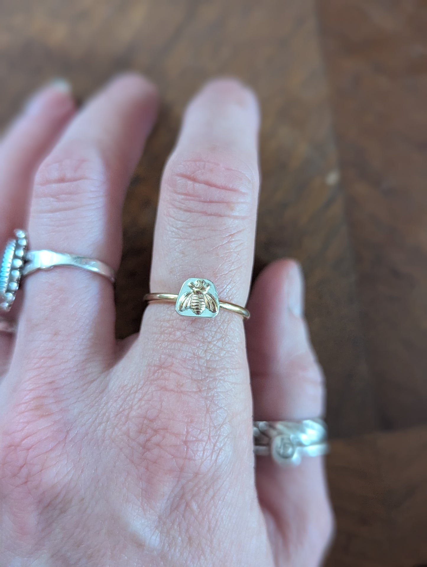 Anillo Bumblebee 14kGF - Talla 7