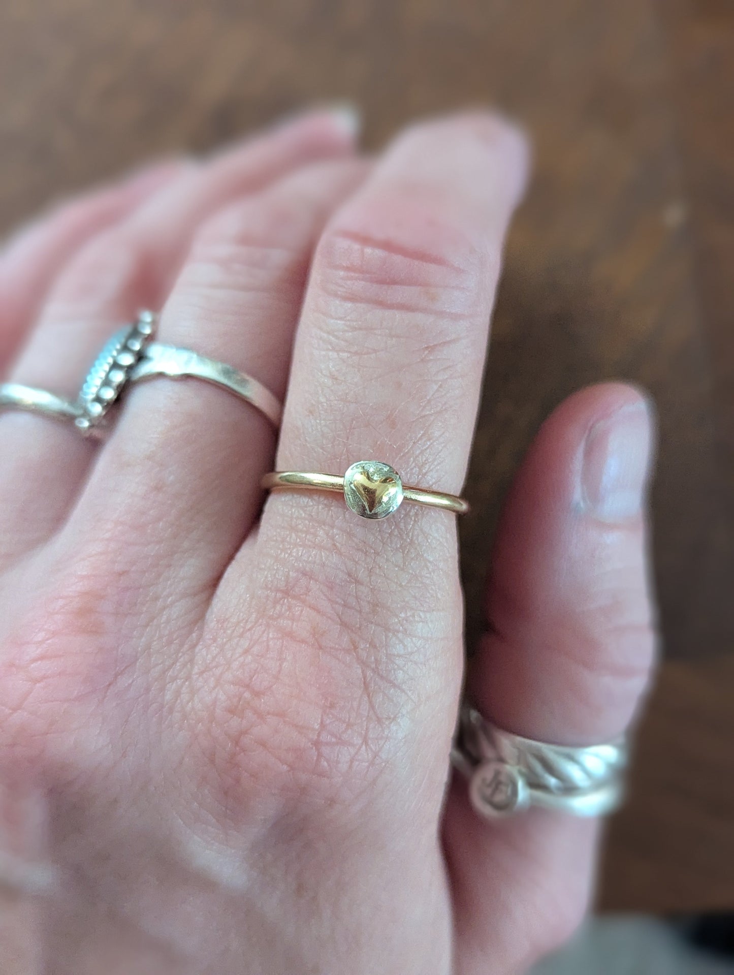 Puffy Heart 14kGF Ring - Size 7