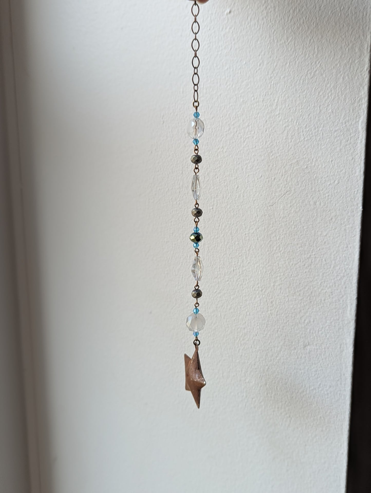 Rustic Star Metal Bell Suncatcher