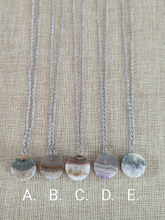 Amethyst Round Silver Pendant (Various Styles Available)