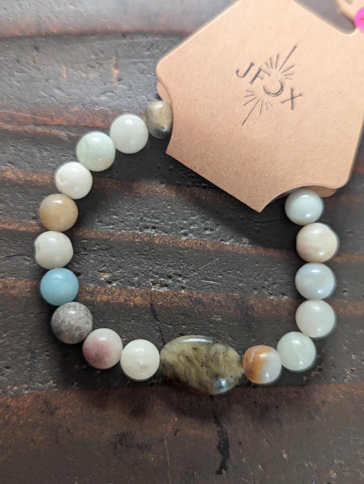 Multi-Color Amazonite and Agate Bracelet (various sizes available)