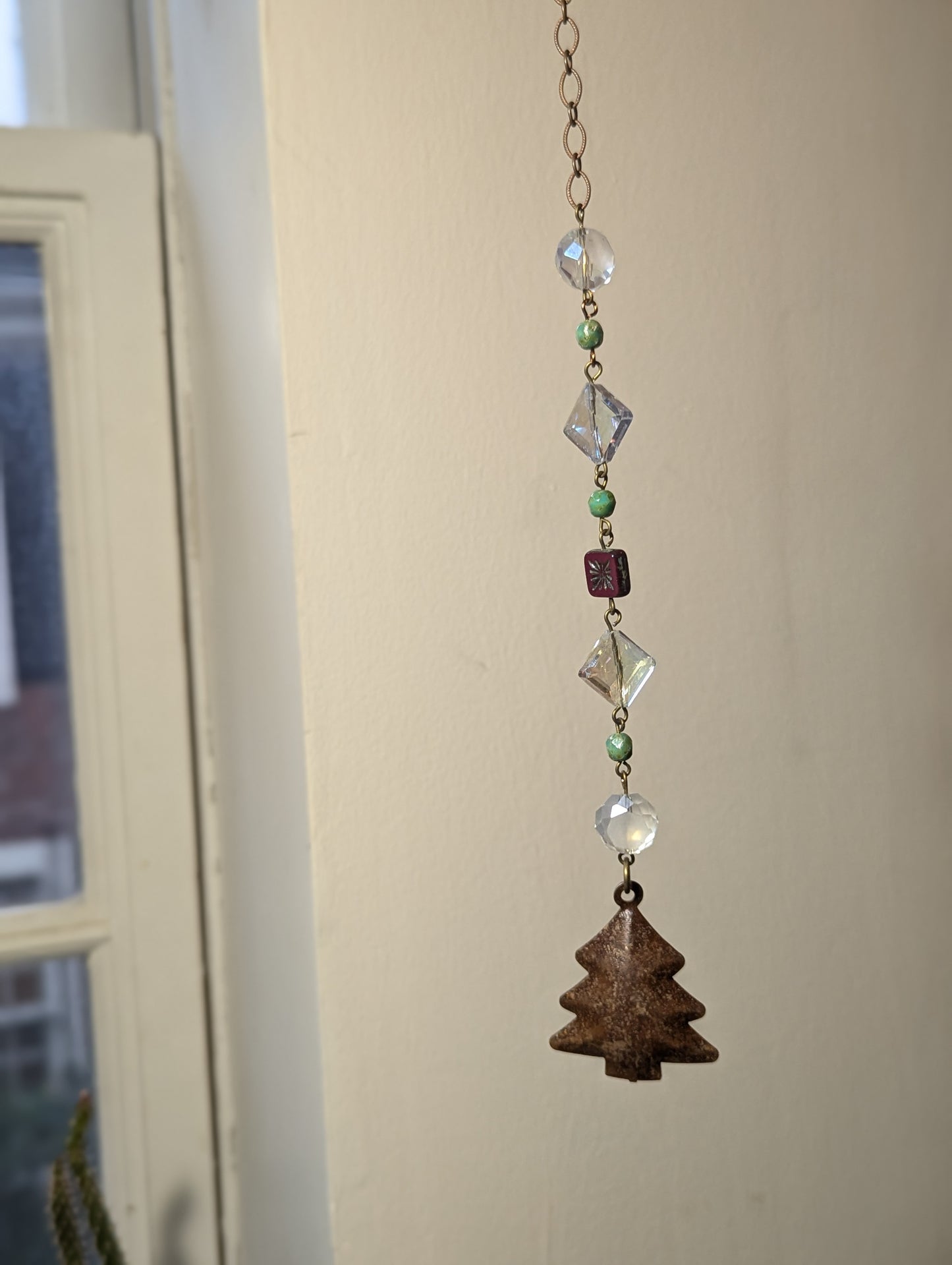 Rustic Tree Metal Bell Suncatcher