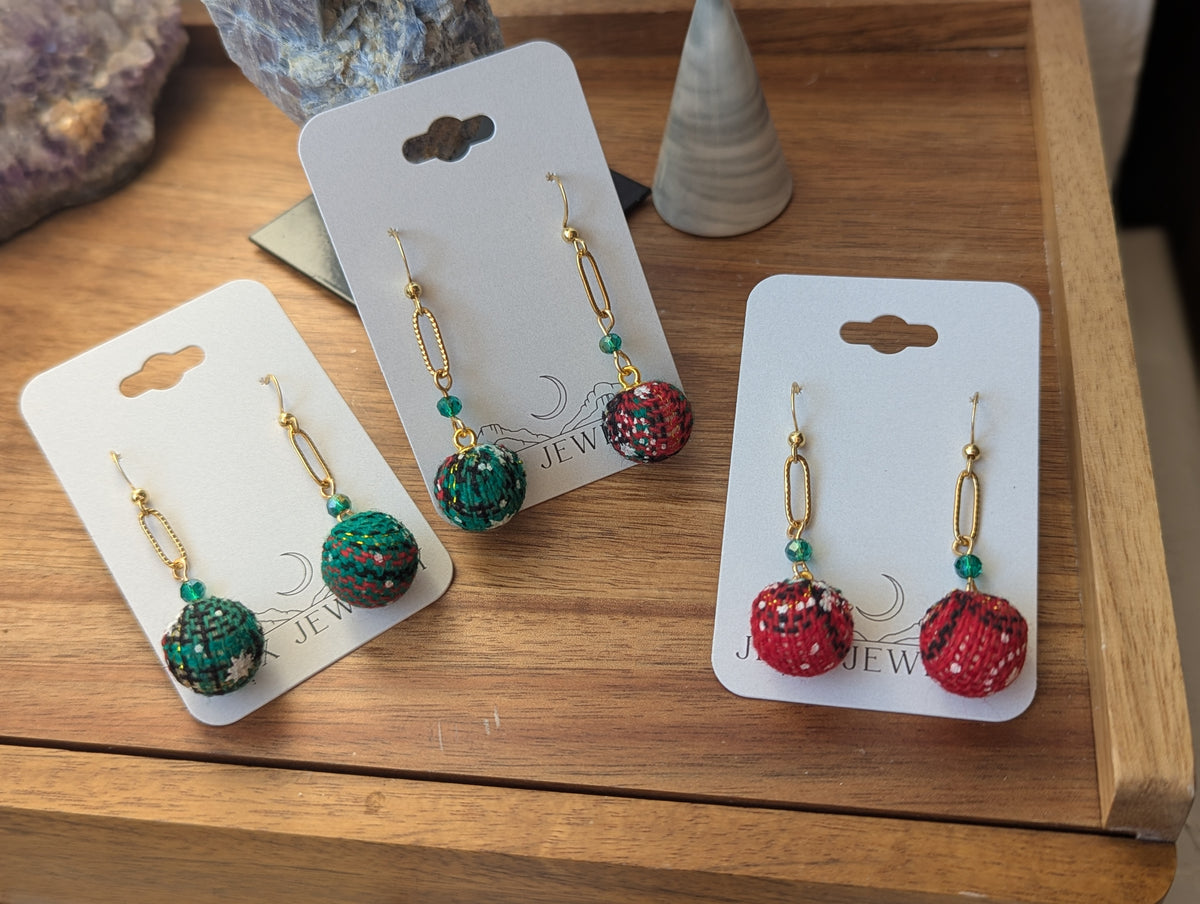 Festive Holiday Ornament Earrings