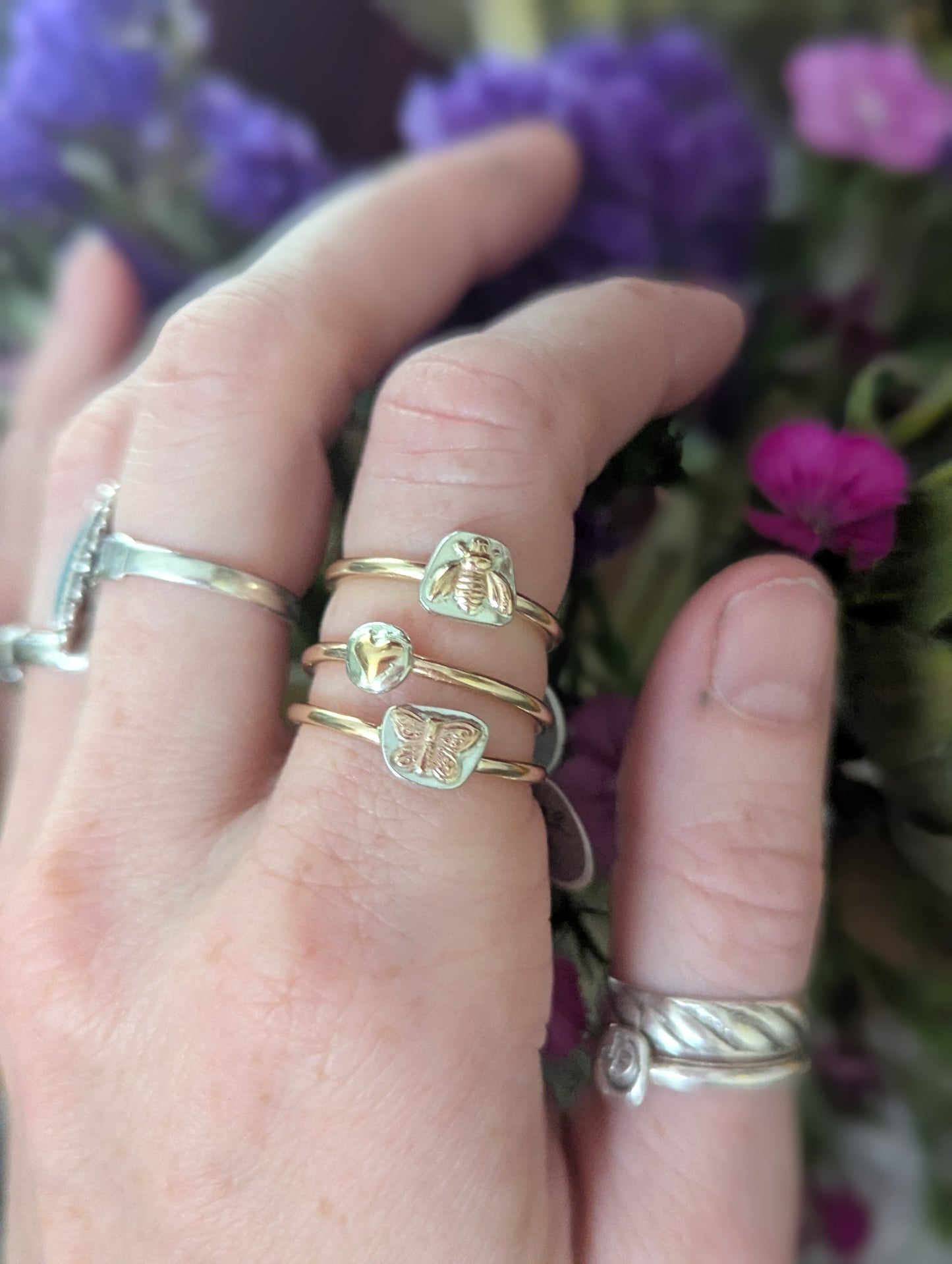 Anillo Bumblebee 14kGF - Talla 7