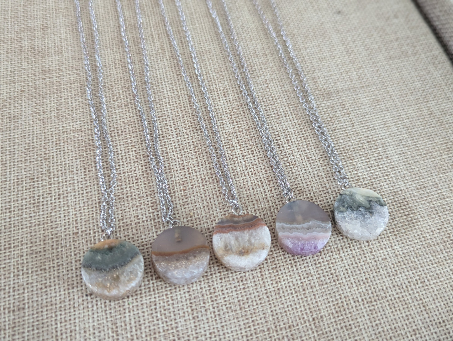 Amethyst Round Silver Pendant (Various Styles Available)