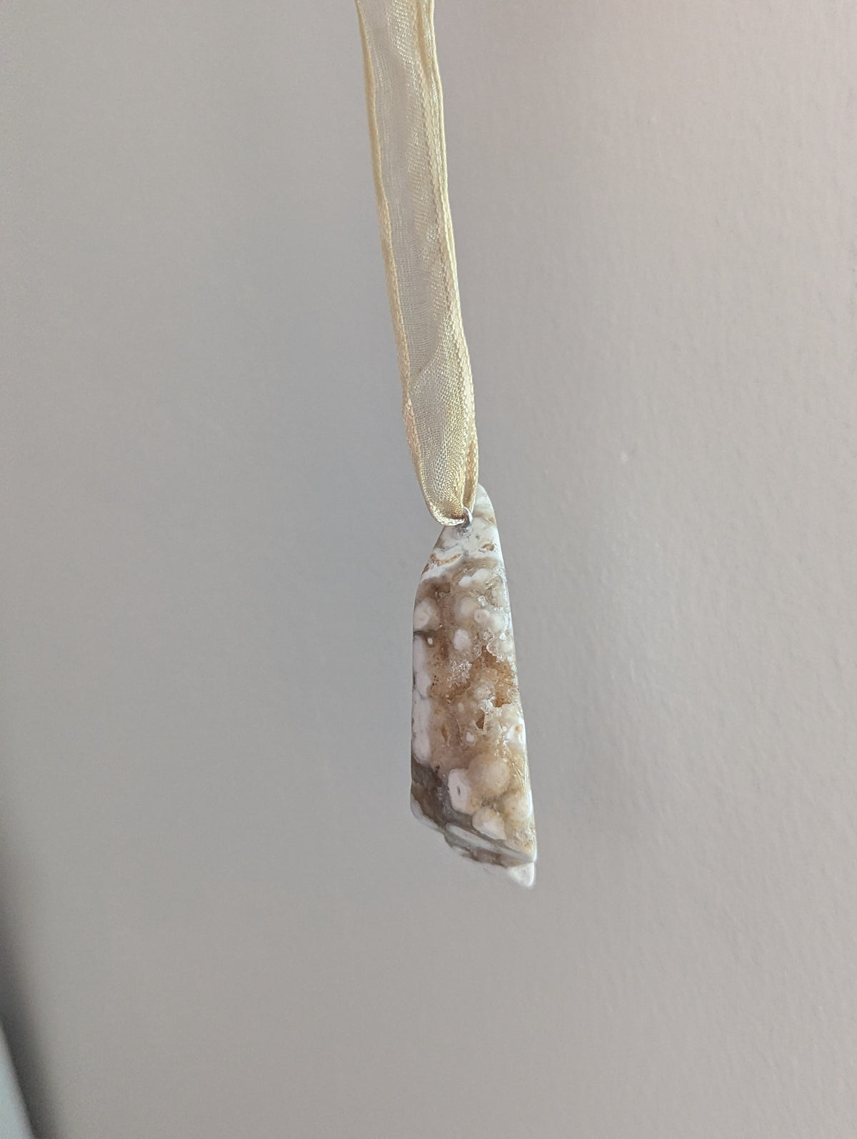 8th Vein Ocean Jasper Tumbled Gemstone Ornament - Gold (Various Stones Available)
