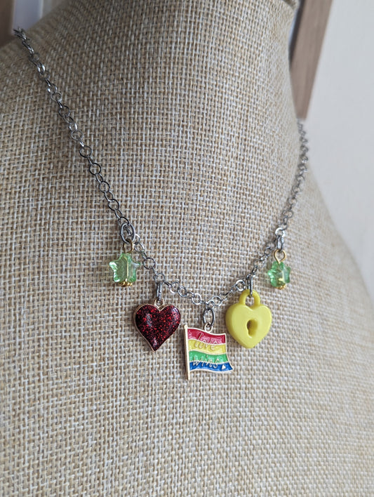 Rainbow Assorted Charm Necklace #4