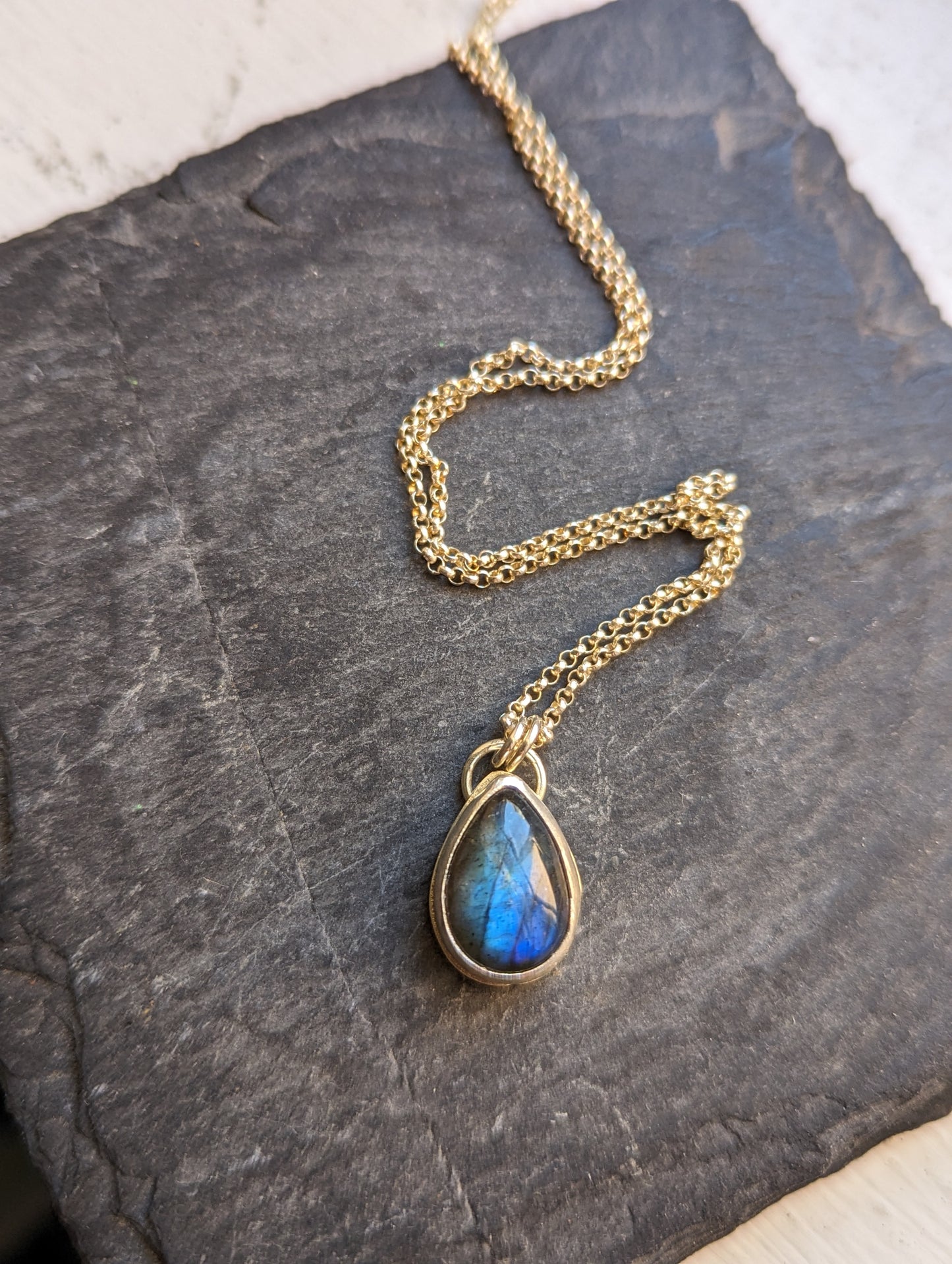Labradorite Necklace on Sterling Silver – JFOX Jewelry
