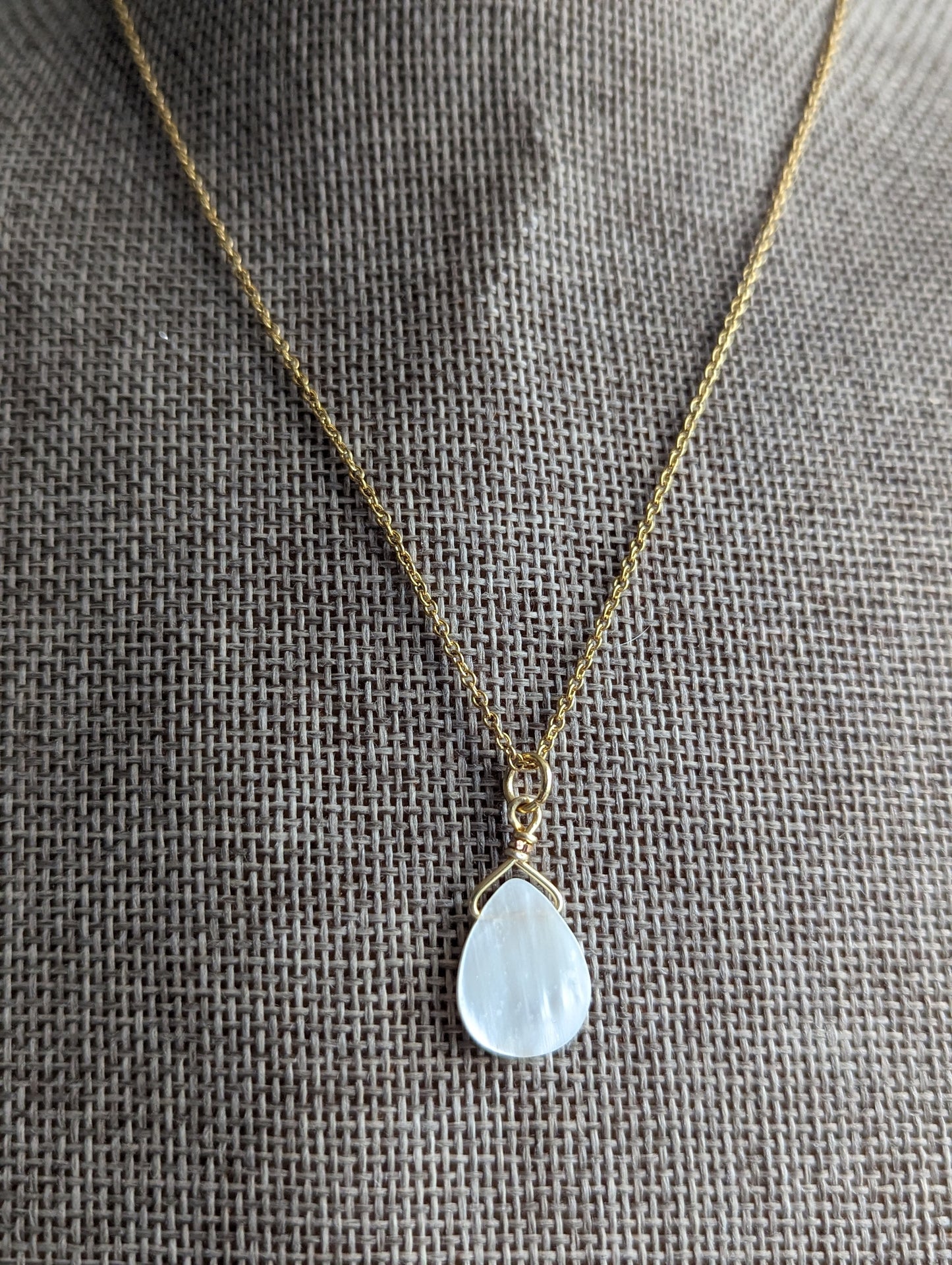 Mother of Pearl Tear Drop Necklace (various options)