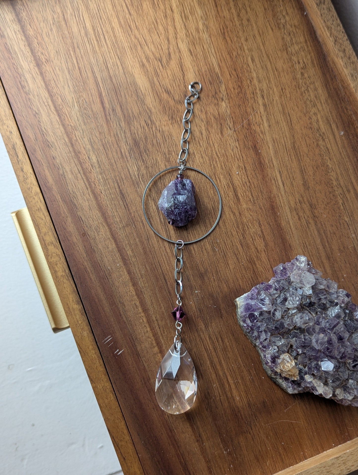 Amethyst Silver Loop Orbital Suncatcher