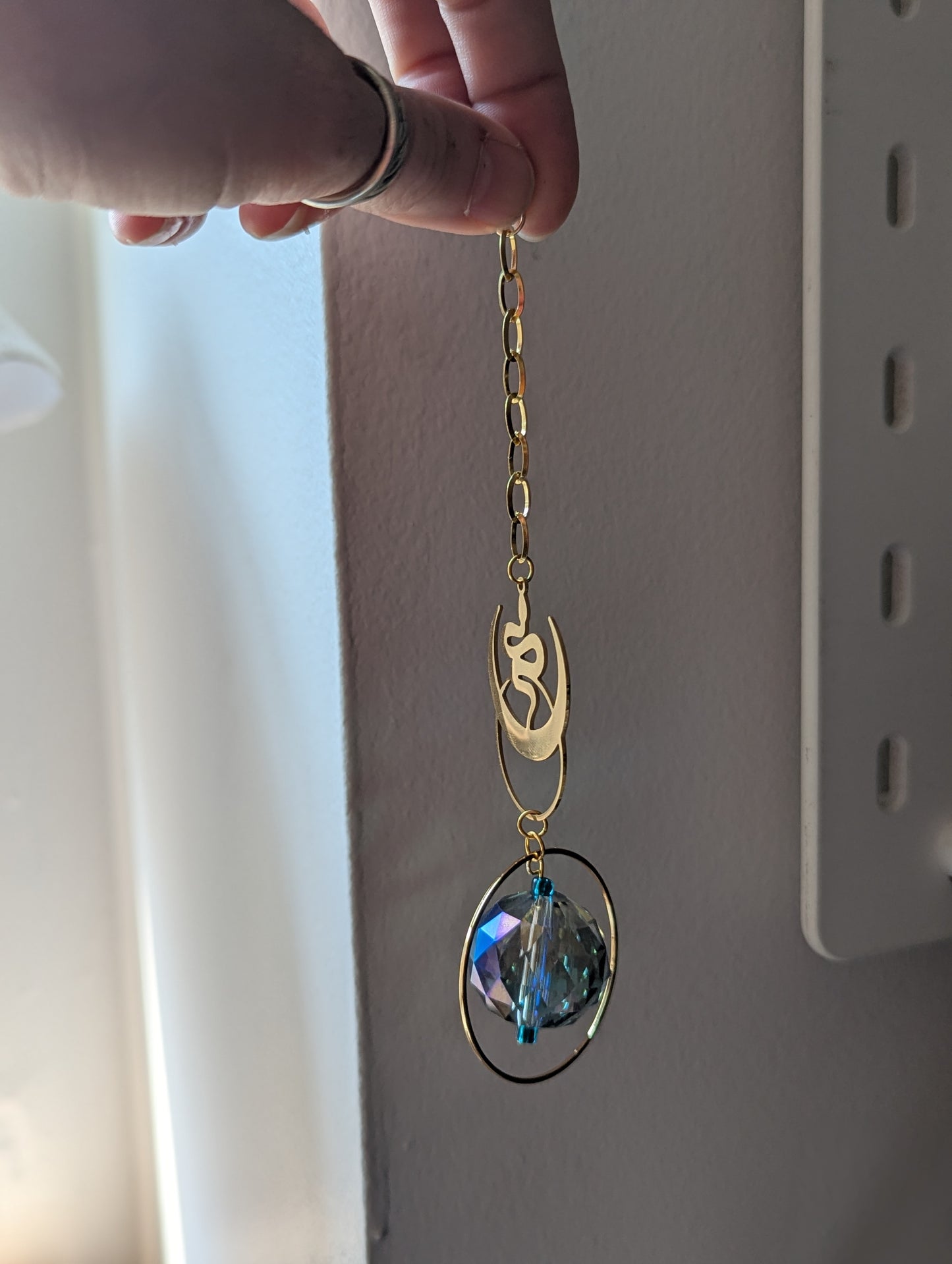 Gold Snake Moon Orbital Suncatcher