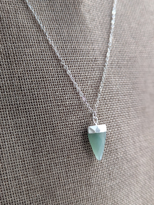 Aventurine Point on Sterling Silver