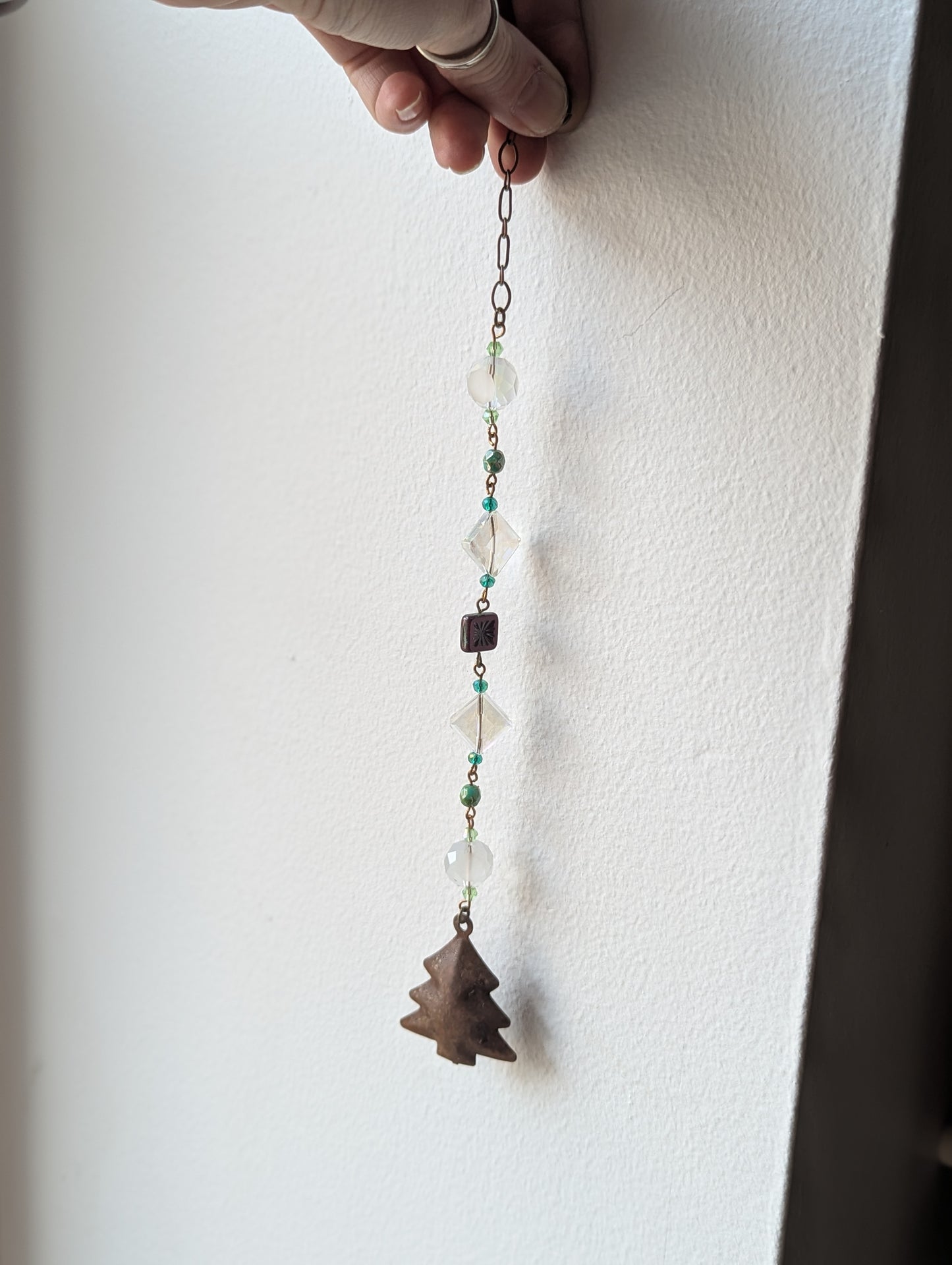Rustic Tree Metal Bell Suncatcher