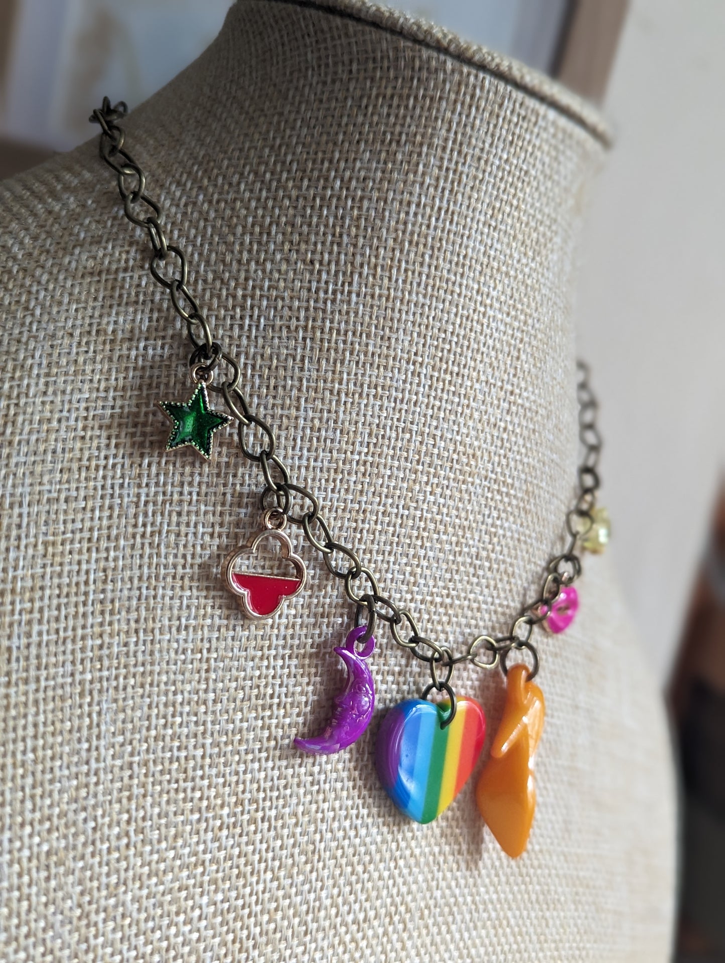 Rainbow Assorted Charm Necklace #1