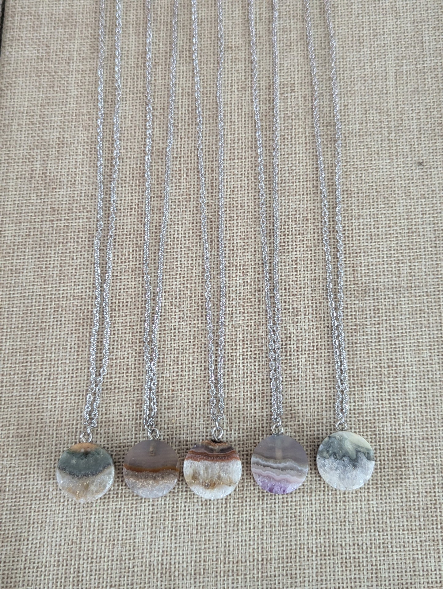 Amethyst Round Silver Pendant (Various Styles Available)