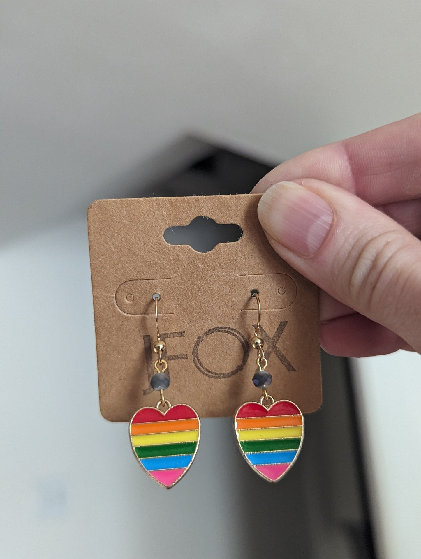 Rainbow Heart Earrings