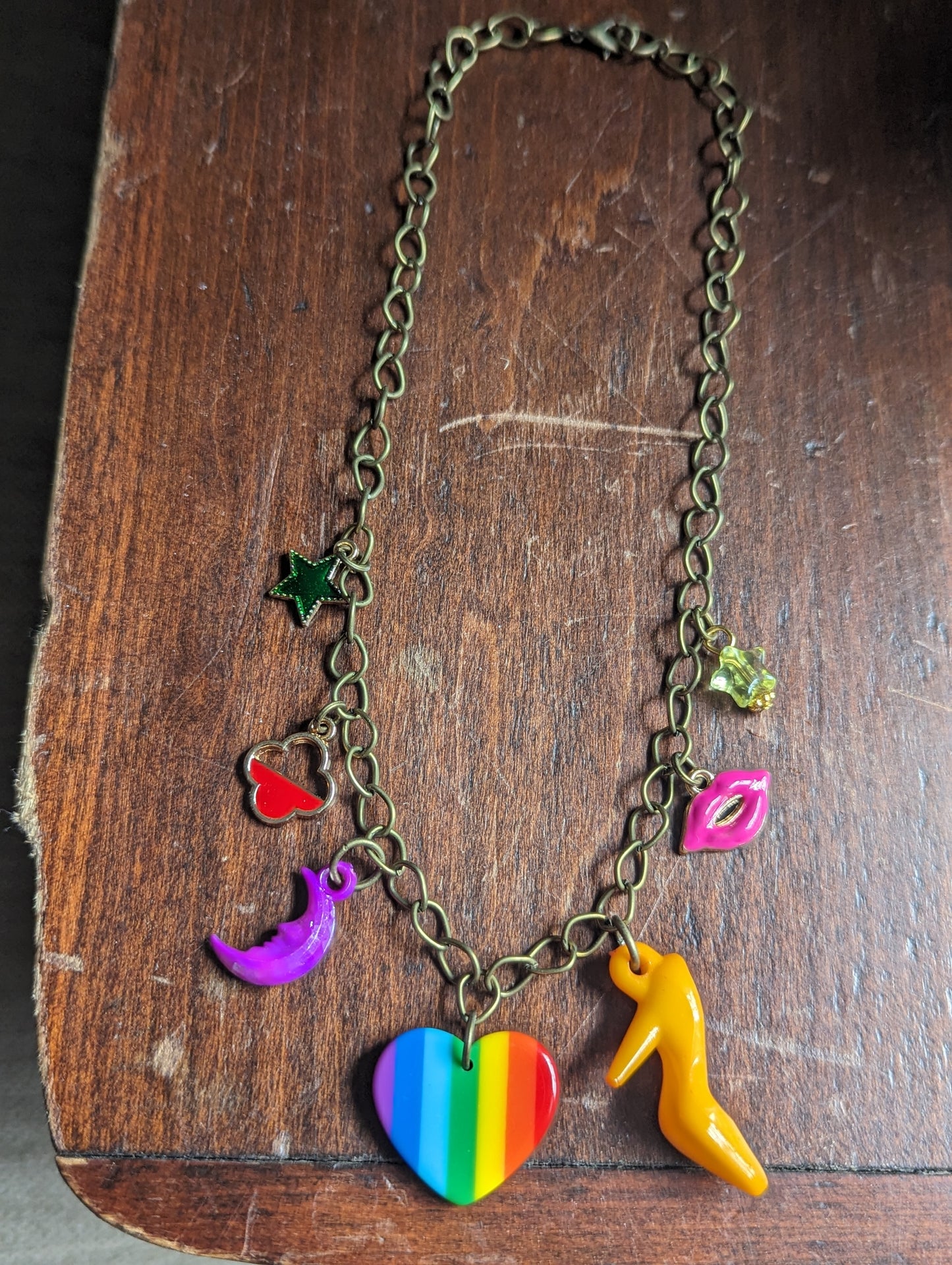 Rainbow Assorted Charm Necklace #1