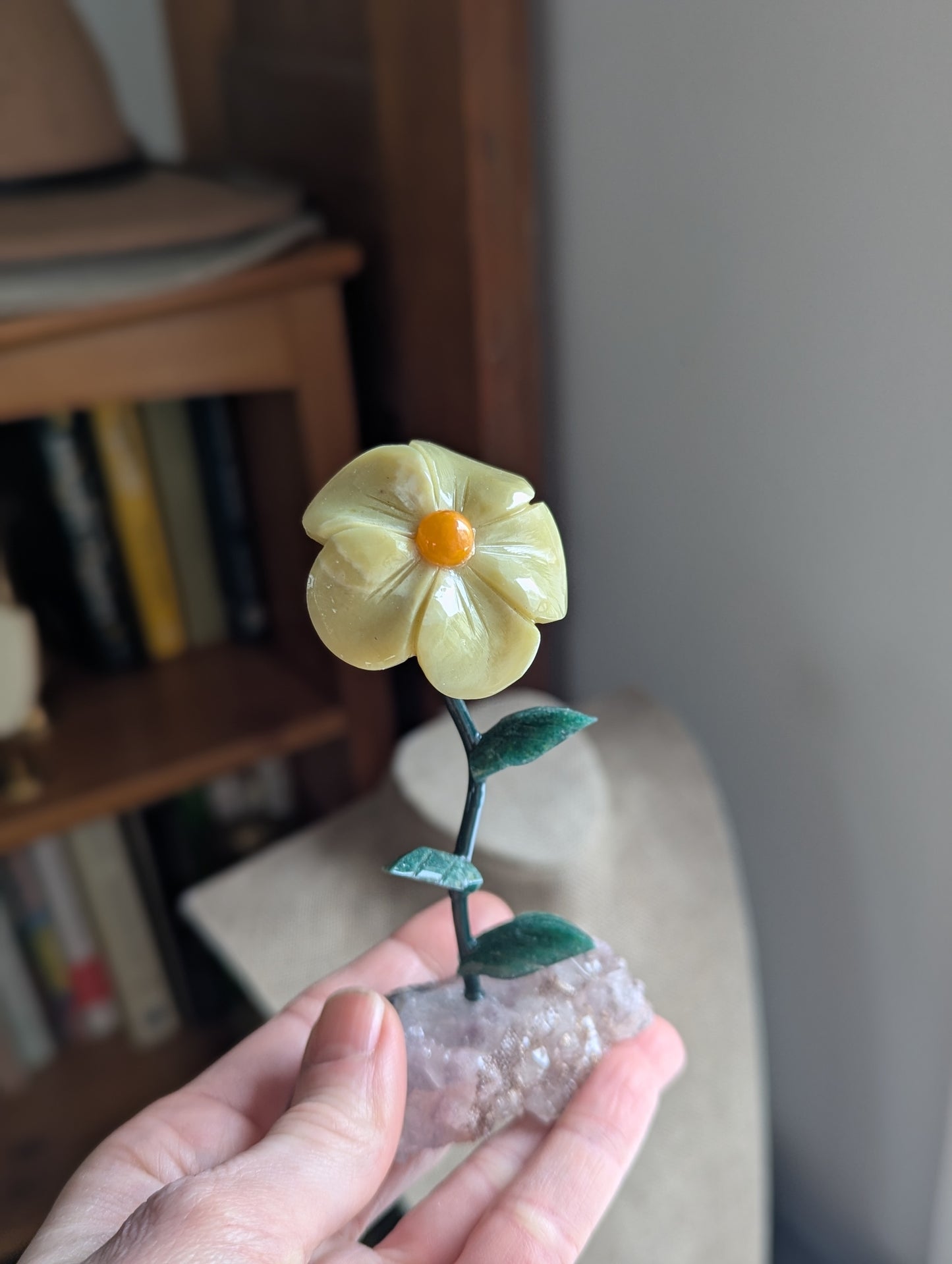 Carved Gemstone Flower
