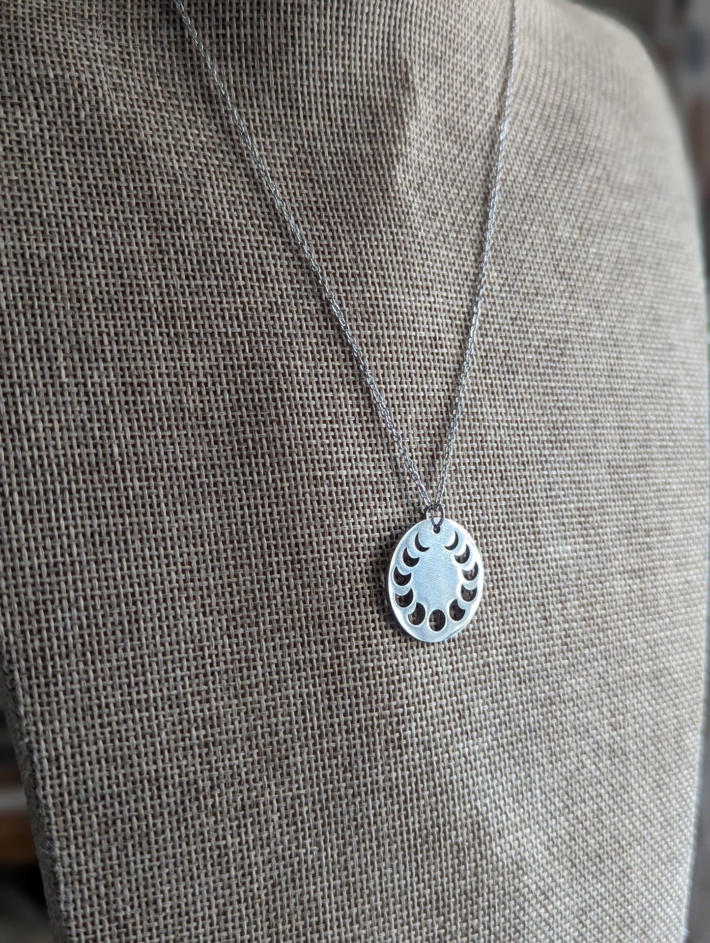 Moon Phase Talisman Necklace (Gold or Silver)