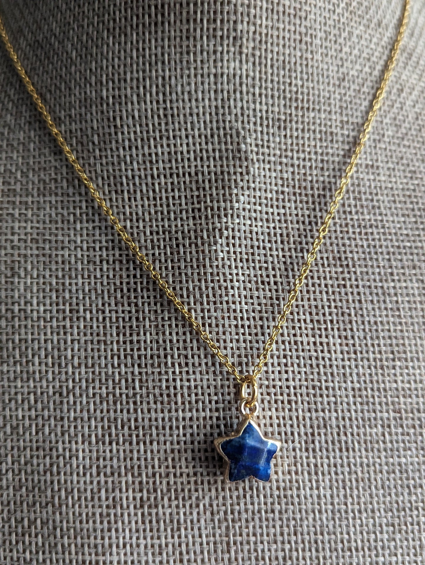 Gemstone Star Gold Stainless Necklace