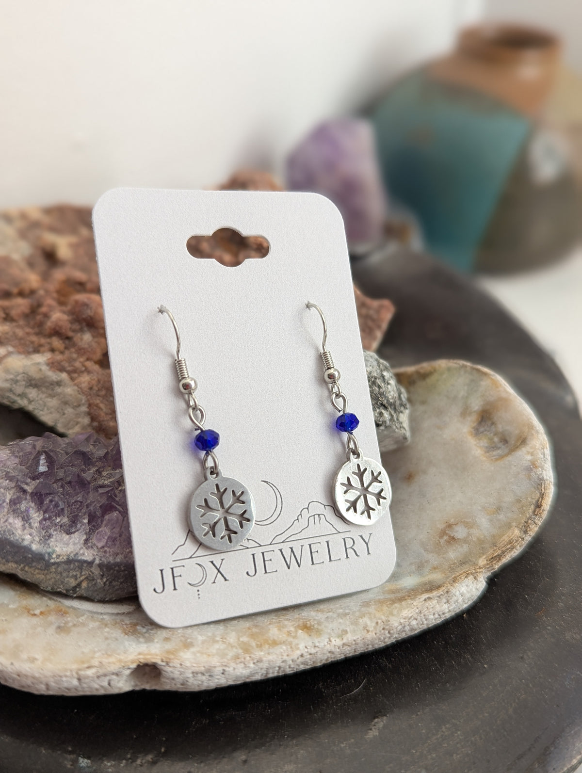 Silver Snowflake Earrings