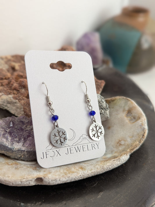 Silver Snowflake Earrings