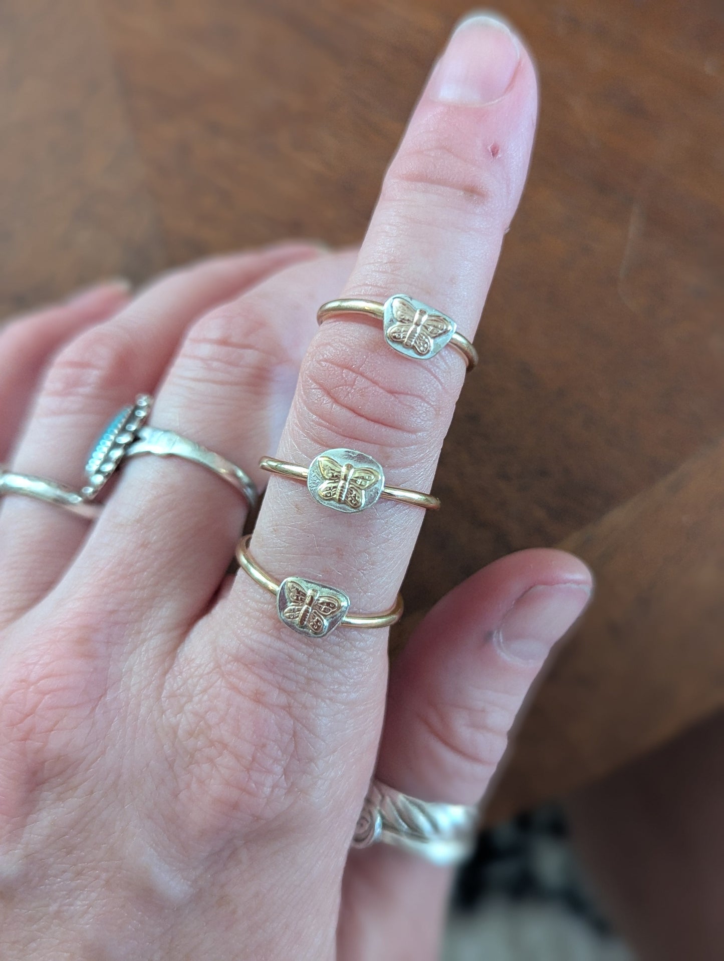 Butterfly 14kGF Ring - Size 5.5, 7.5, 8.5