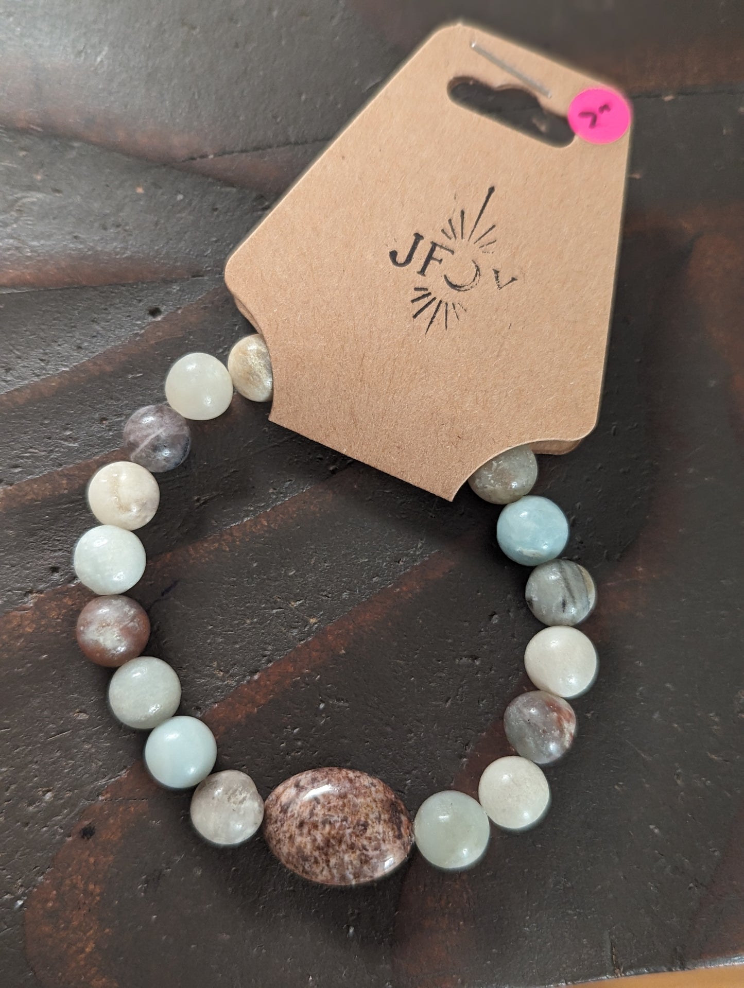 Multi-Color Amazonite and Agate Bracelet (various sizes available)